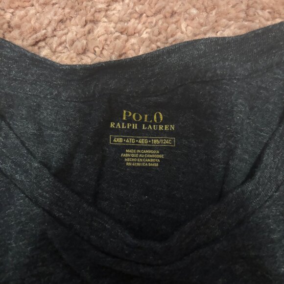 POLO RALPH LAUREN MAN COTTON T-SHIRT CASUAL VINTAGE LOGO SIZE 4XB - Picture 5 of 6
